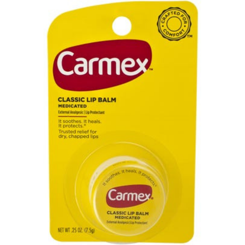 Carmex Carmex Classic Lip Balm Medicated, 0.25 oz Jar – Soothing Relief for Dry, Chapped Lips Lip Balms & Treatments Gold