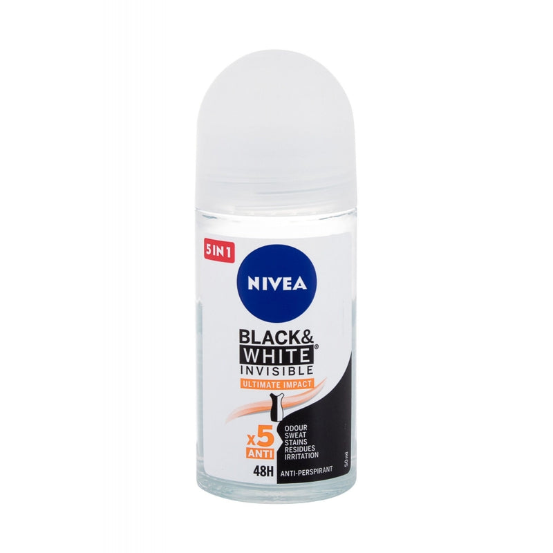 Nivea Nivea Black & White Invisible Ultimate Impact Ball Antiperspirant, 50 Ml Deodorant Lavender