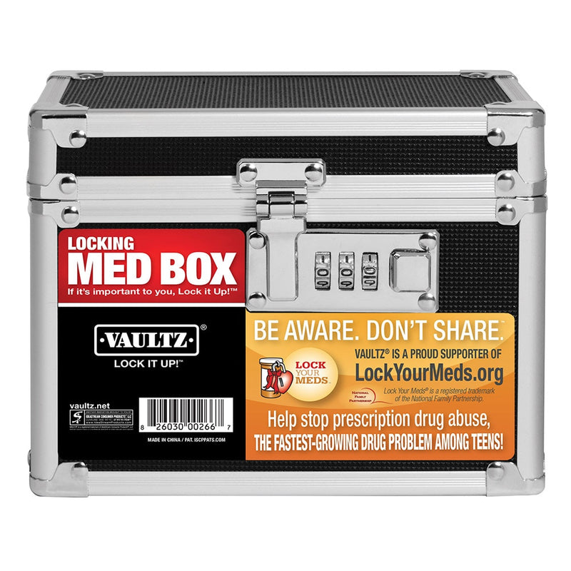 Vaultz Vaultz® Medicine Lock Box – Combination Lock, Black Health Care Black