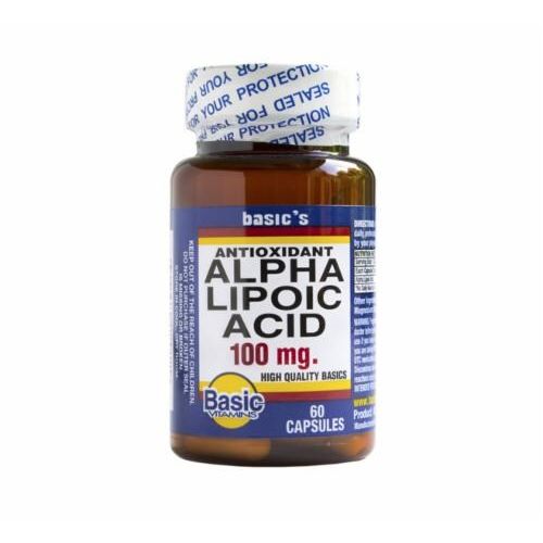 Basic Vitamins Basic Vitamins Alpha Lipoic Acid 100 mg – Universal Antioxidant (Capsules) Vitamins & Supplements White Smoke