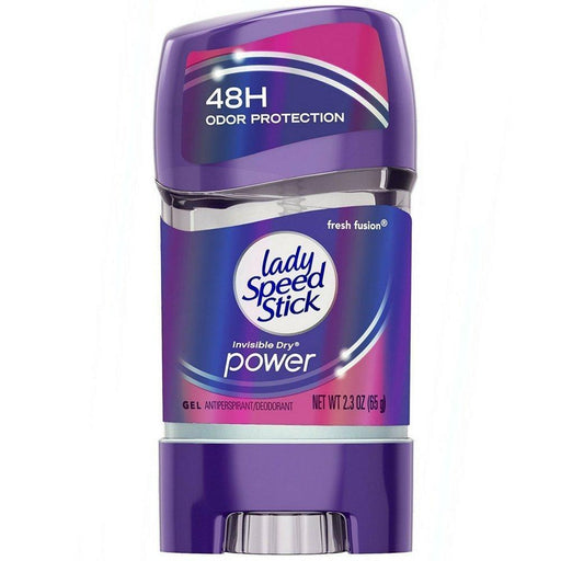 Lady Speed Stick Lady Speed Stick Invisible Dry Antiperspirant/Deodorant, Power, Fresh Fusion, Gel Deodorant White Smoke