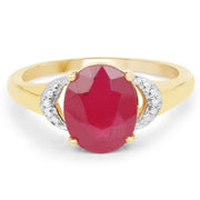 Bids.com 14K Yellow Gold Plated 4.01 Carat Glass Filled Ruby and White Diamond .925 Sterling Silver Ring Rings White Smoke size 5.50,size 7.50,size 9.00,size 6.50,size 6.00,size 7.00,size 8.00