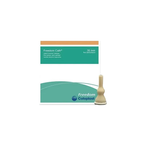 Coloplast Coloplast Freedom Cath - 8400 - Male External Catheter Freedom Cath Self-Adhesive Seal Latex Large White Smoke