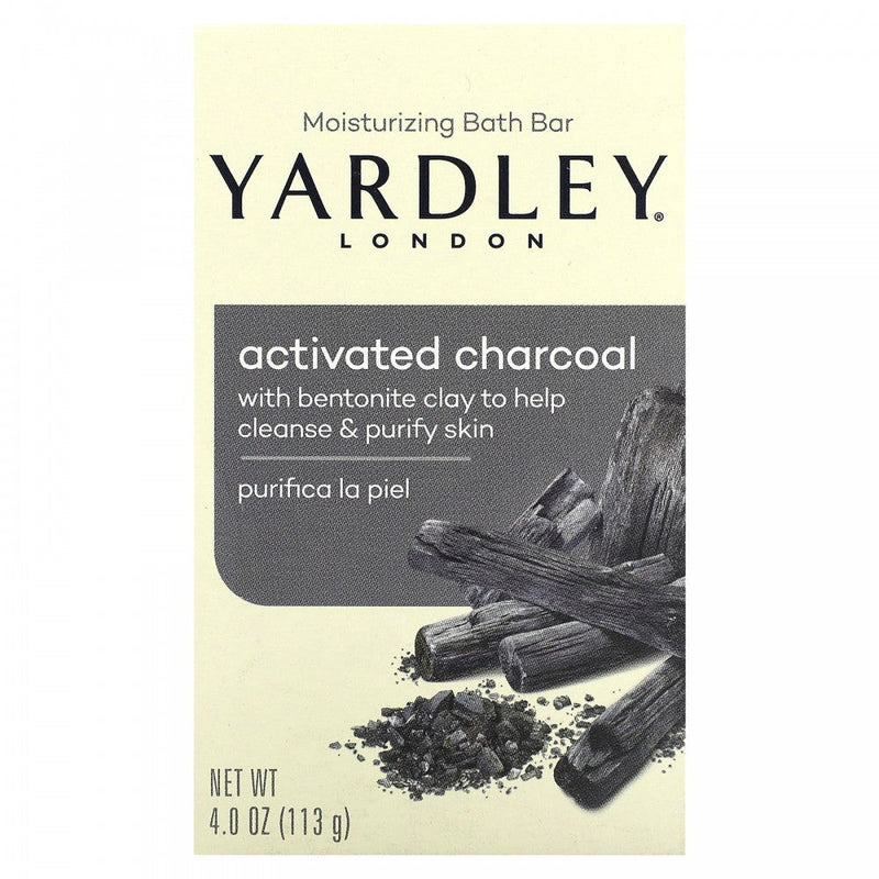 Yardley Yardley London Bath Bar, Nourishing, Activated Charcoal 4 Oz Health & Beauty Beige