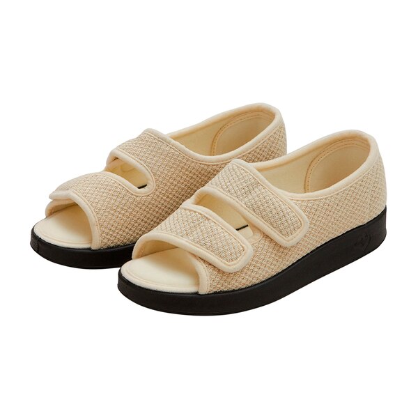 Silverts Silverts Indoor And Outdoor Easy Closure Open Toe Sandal Medical Supplies White Smoke