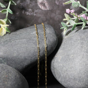 Bids.com 14K Yellow Gold Fine Paperclip Chain (1.5mm) Necklaces Dark Gray 16 / Yellow Gold,18 / Yellow Gold,20 / Yellow Gold,24 / Yellow Gold