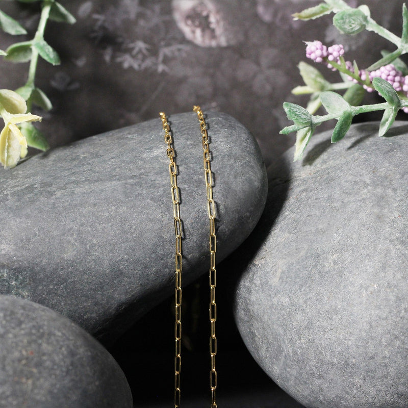 Bids.com 14K Yellow Gold Fine Paperclip Chain (1.5mm) Necklaces Dark Gray 16 / Yellow Gold,18 / Yellow Gold,20 / Yellow Gold,24 / Yellow Gold