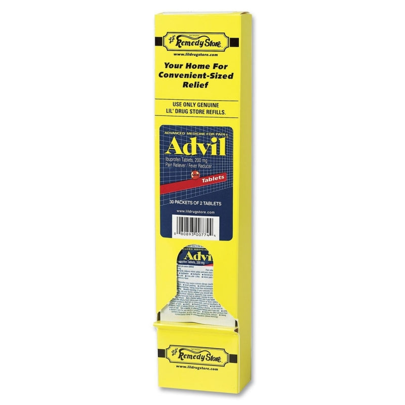 Advil Advil Ibuprofen Tablets, 200mg, Refill Pack, Two Tablets/Packet, 30 Packets/Box Medicine & Drugs Light Goldenrod
