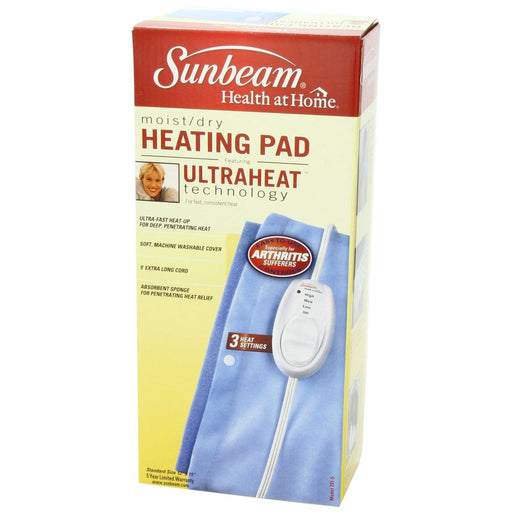 Sunbeam Sunbeam Moist/ Dry Heating Pad, Model 731-5 Heating Pads White Smoke