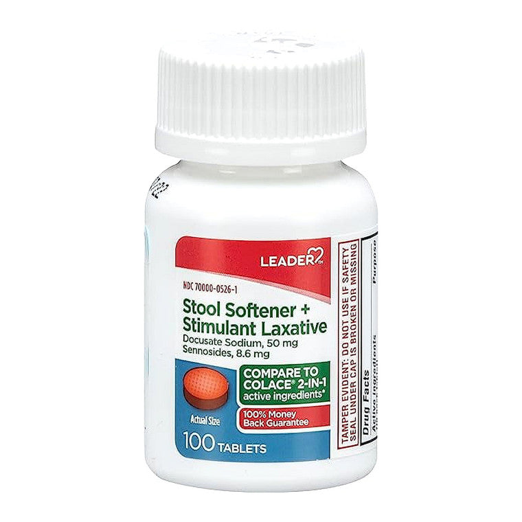 Leader Leader Stool Softener + Stimulant Laxative, Tablets Folding Chairs & Stools White Smoke
