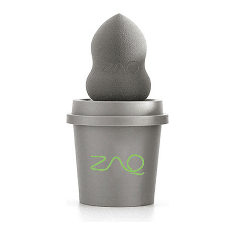 ZAQ Skin & Body Makeup Sponge Set, Makeup Blender in Coffee Cup, Cosmetic Tools for Liquid, Powder, BB Cream & Sunscreen White Smoke Water drop,Cut face,Gourd