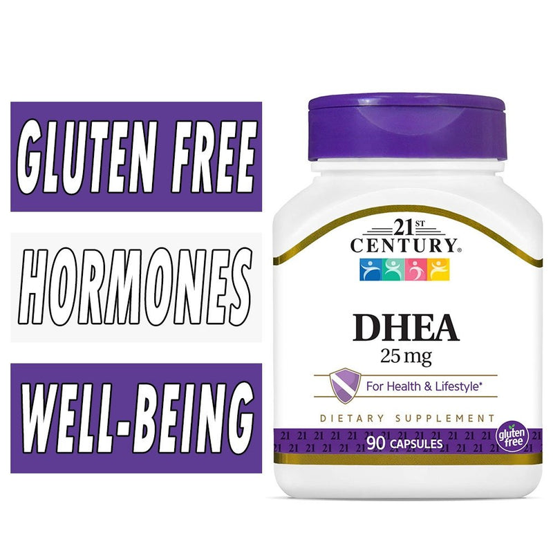 21st Century 21st Century® DHEA 25 mg – Hormone Support (90 Capsules) Vitamins & Supplements White Smoke