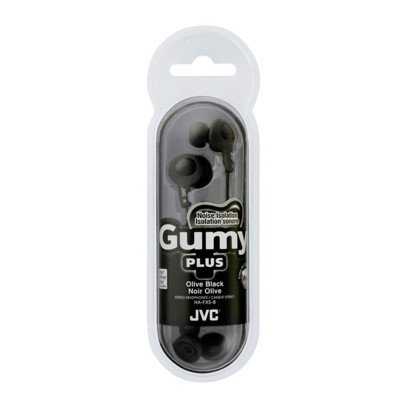 JVC JVC HAFR6B Gumy Plus Earbuds With Remote & Microphone Black Headphones Lavender