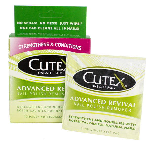 Cutex Cutex One-Step Pads Nail Polish Remover Pads, Advanced Revival Nail Polishes White Smoke
