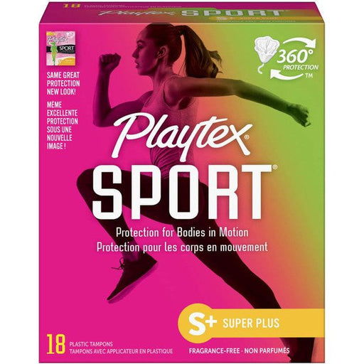 Playtex Playtex Sport Plastic Tampons Unscented Super Plus Absorbency Tampons Violet Red