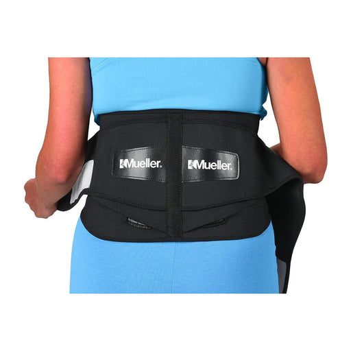 Mueller Mueller Sport Care Adjustable Lumbar Back Brace One Size Wall Jacks & Braces White Smoke