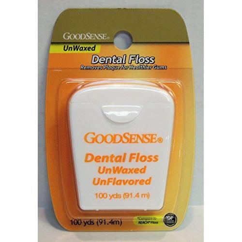 Good Sense Good Sense Dental Floss Unwaxed Unflavored 100 Yds Dental Floss Gray