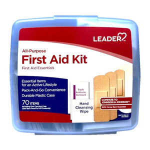 Leader Leader™ 70-Piece First Aid Kit - Multi-Purpose Emergency Essentials Case First Aid Kits White Smoke