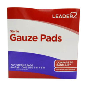 Leader Leader Sterile Gauze Pads 3*3 In All One Size Correction Fluids, Pens & Tapes Light Gray