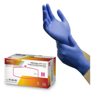 Tronex Tronex Age Nitrile Exam Disposable Medical Gloves, Large First Aid White Smoke