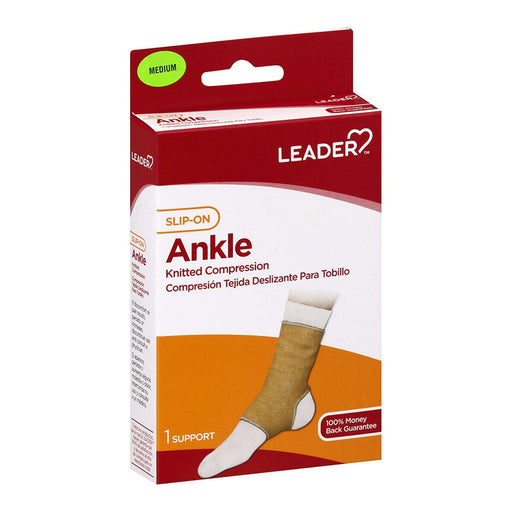Leader Leader Elastic Slip-On Ankle Support, Medium Plumbing Fittings & Supports White Smoke