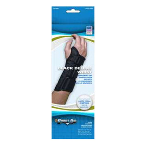 Sport Aid Sport Aid SA3900 Deluxe Wrist Brace – Comfortable Support (Right Hand, Large, Black) Bowling Wrist Supports Alice Blue