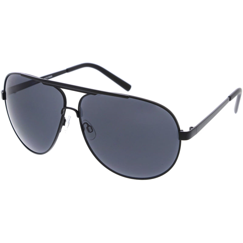 zeroUV Extra Large Metal Oversize Frame Aviator Sunglasses 1580 70mm Sunglasses White Smoke Gold Amber,Gunmetal Green,Gunmetal Smoke,Gunmetal Brown,Black Smoke