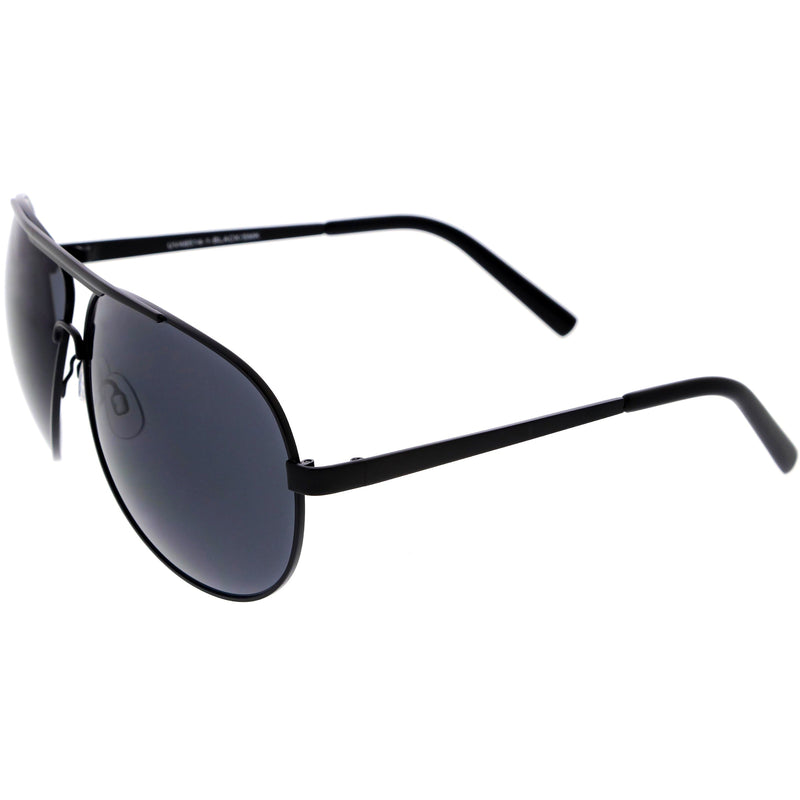 zeroUV Extra Large Metal Oversize Frame Aviator Sunglasses 1580 70mm Sunglasses White Smoke Gold Amber,Gunmetal Green,Gunmetal Smoke,Gunmetal Brown,Black Smoke