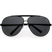 zeroUV Extra Large Metal Oversize Frame Aviator Sunglasses 1580 70mm Sunglasses White Smoke Black Smoke