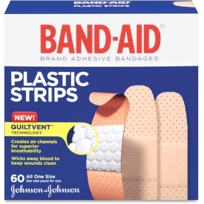 Band-Aid Band-Aid Brand Tru-Stay Plastic Bandages – 60 Count (All One Size) Medical Tape & Bandages White Smoke