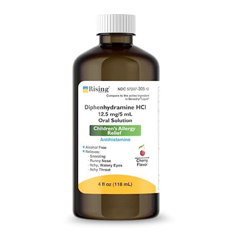 Diphenhydramine Diphenhydramine Hcl 12.5 Mg, Kids Allergy Syrup, 4 Oz Medicine Cabinets White Smoke