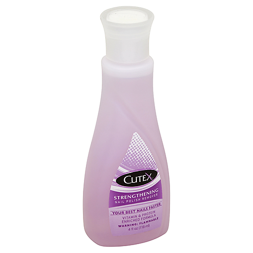 Cutex Cutex Nail Polish Remover, Strengthening 4 Oz Nail Polish Removers White Smoke