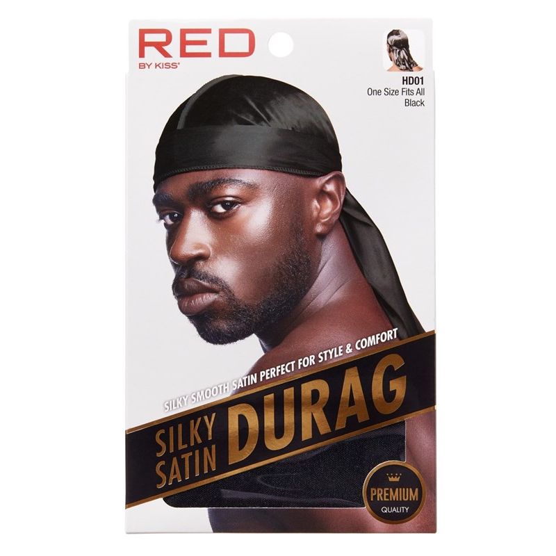 Red By Kiss Red By Kiss Black Silky Satin Durag - Upgraded: Extra Long Tails HD01 Hair Care Lavender