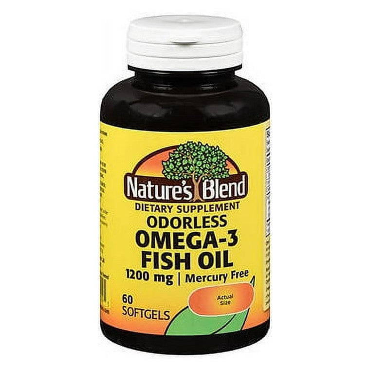 Nature's Blend Nature's Blend® Odorless Omega-3 Fish Oil (1200 mg) Vitamins & Supplements White Smoke