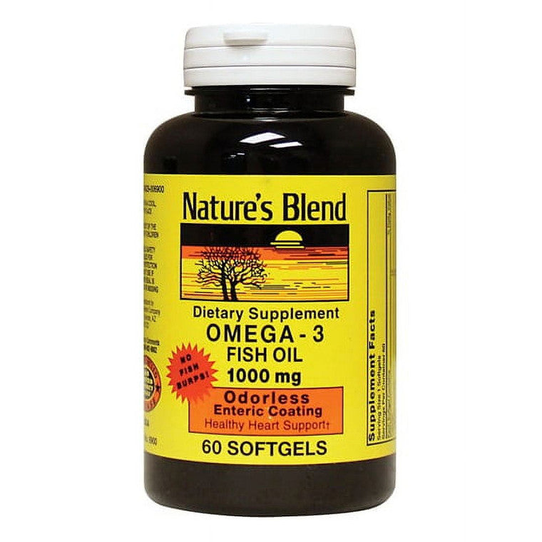 Nature's Blend Nature's Blend Omega-3 Fish Oil - 1000 Mg - Softgels Vitamins & Supplements White Smoke