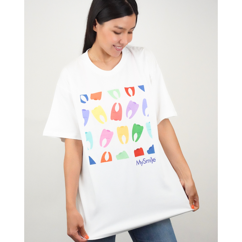 MySmile MySmile Colorful Teeth T-Shirt Beige XXL