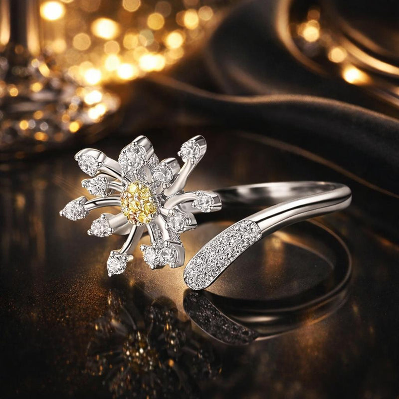 Bids.com 925 Sterling Silver Ring with Plated Platinum and Pavé Setting CZ Rings Black