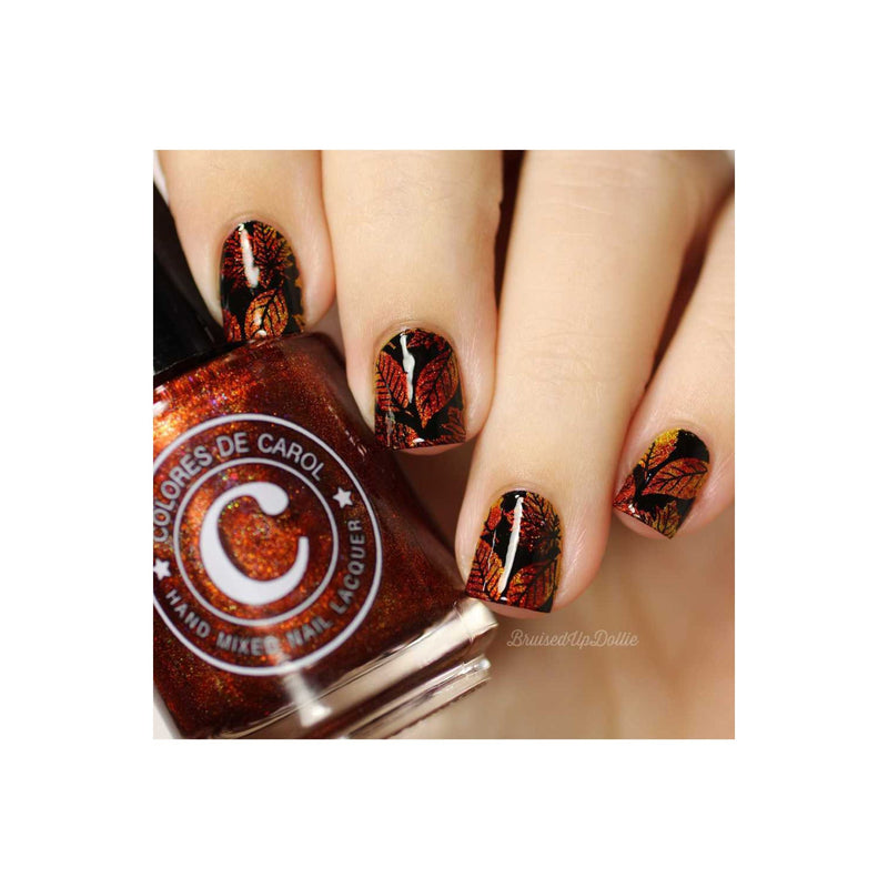 UberChic Beauty Lovely Leaves-02 Stamping Plate Tan