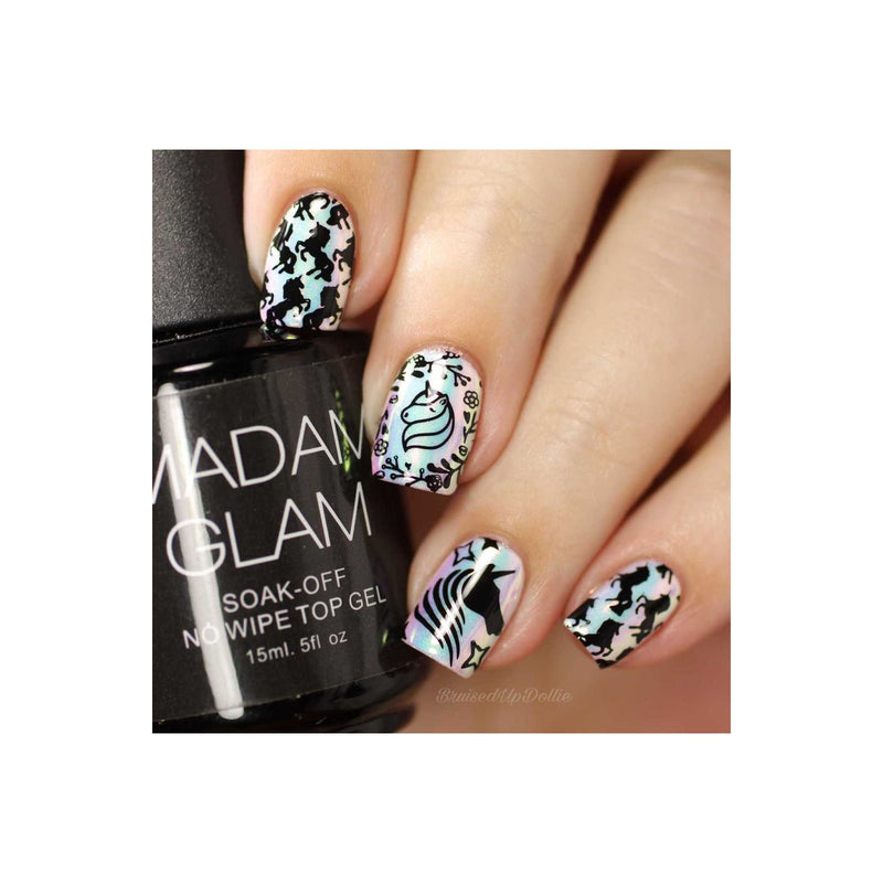 UberChic Beauty Unicorn Love Stamping Plate Rosy Brown