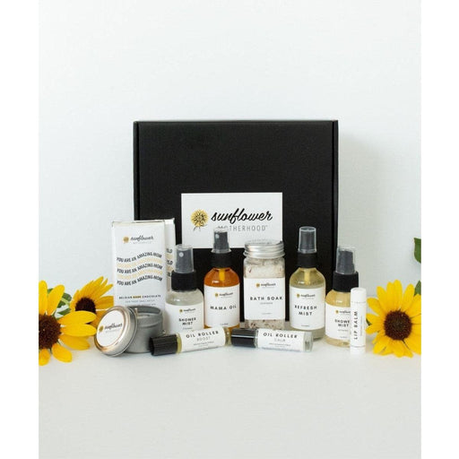 Sunflower Motherhood Deluxe Self Care Gift Box Bath & Body Gift Set Lavender