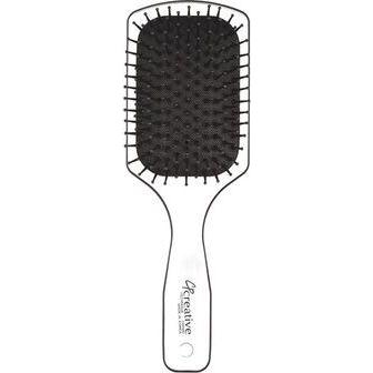Creative Pro Hair Tools Static Free Detangling Paddle Hair Brush Hair Brush White Smoke CRPS -LG