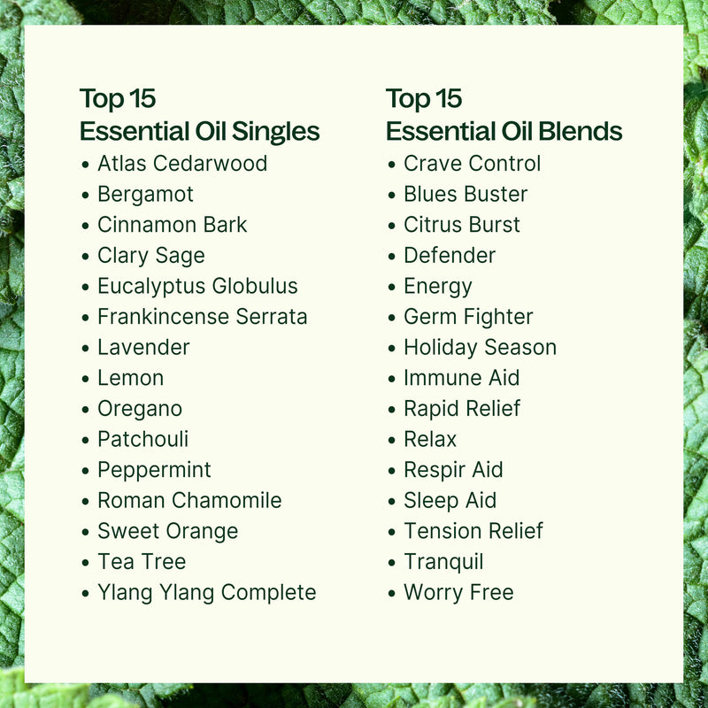 Plant Therapy 15 & 15 Essential Oil Set with Carrying Case Essential Oil Seashell
