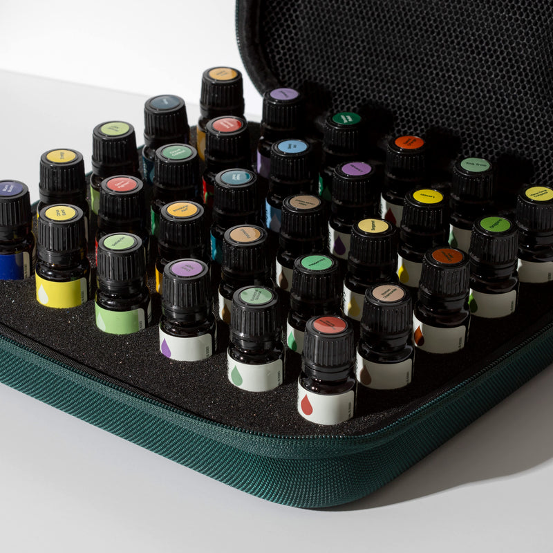 Plant Therapy 15 & 15 Essential Oil Set with Carrying Case Essential Oil Black