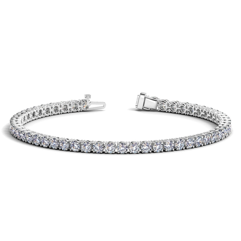 Bids.com Lab Grown Round Diamond Tennis Bracelet in 14k White Gold (6 cctw F/G  VS2/SI1) Bracelets White Smoke 7 / White Gold