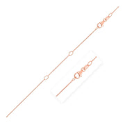 Bids.com Double Extendable Cable Chain in 14k Rose Gold (1.0mm) Necklaces White Smoke 18 / Rose Gold