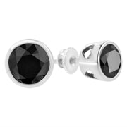 Bids.com .925 Sterling Silver 4.00 Cttw Round Brilliant-Cut Black Diamond Bezel-Set Stud Earrings with Screw Backs (Fancy Color-Enhanced, I2-I3 Clarity) Earrings White Smoke White.Sterling Silver / 3,White.Sterling Silver / 1.5,White.Sterling Silver / 4,White.Sterling Silver / 2,White.Sterling Silver / 1,White.Sterling Silver / 0.75,White.Sterling Silver / 1.25,White.Sterling Silver / 1.38,White.Sterling Silver / 2.5,White.St