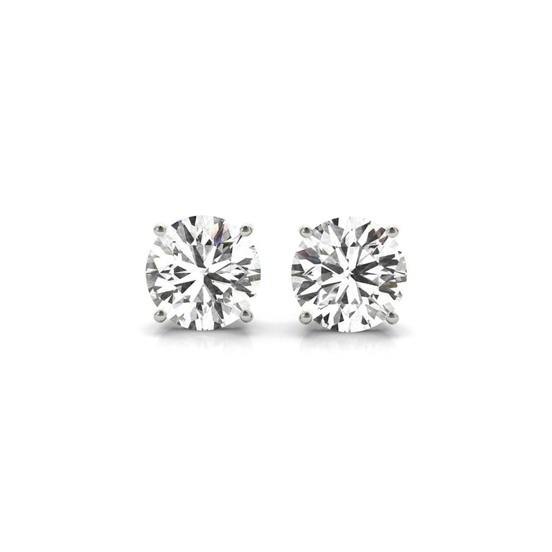 Bids.com 4 cttw Certified IGI Lab Grown Round Diamond Stud Earrings 14k White Gold (G/VS2) Earrings White Smoke White Gold