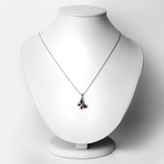 Bids.com 0.80 Carat Genuine Garnet .925 Sterling Silver Pendant Pendants White Smoke
