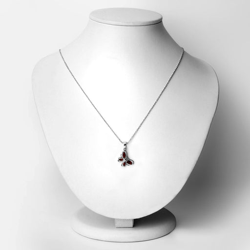 Bids.com 0.80 Carat Genuine Garnet .925 Sterling Silver Pendant Pendants White Smoke