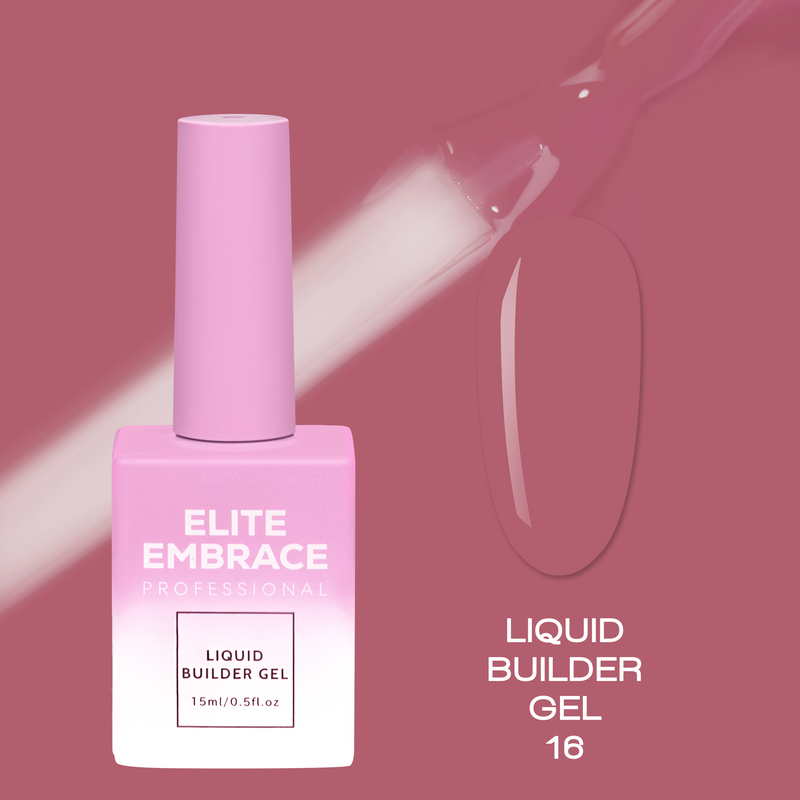 nbmsupply ELITE EMBRACE Professional Liquid Builder Gel 16 15ml ELBG1615 Maroon